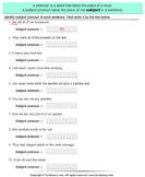 Identify Subject Pronouns in a Sentence
