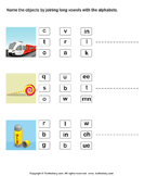 Connect the Long Vowels - phonics - First Grade