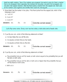 Probability: Multiple Choice Questions - probability - Third Grade