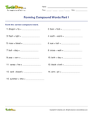 Forming Compound Words Part 1 - compound-words - First Grade