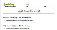 Identify Prepositions Part 3 - parts-of-speech - Fifth Grade