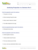 Identifying Preposition in a Sentence Part 3 - preposition - Third Grade