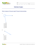 Estimate Angles - angles - Fourth Grade
