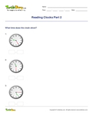 Reading Clocks Part 2 - time - Second Grade
